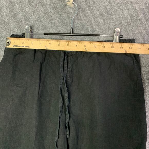 NATION LTD Los Angeles 100%‎ Linen Pants Black  Waist Wide Leg Women’s XS - Picture 4 of 11